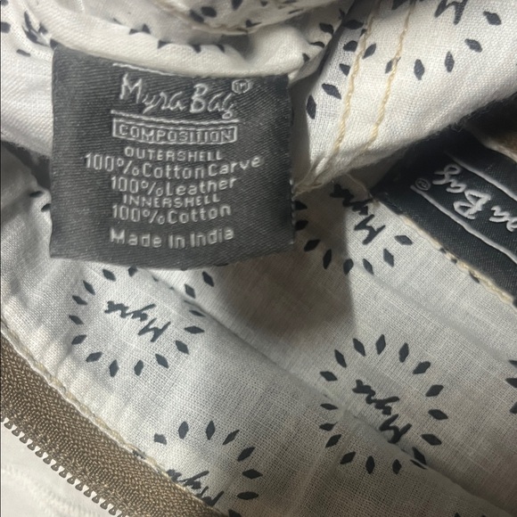 Myra Blue and Brown Cowhide Crossbody Bag - Picture 4 of 12